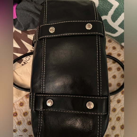 Michael Kors Hamilton Black Leather Shoulder Bag Dust Bag Included - Picture 4 of 16